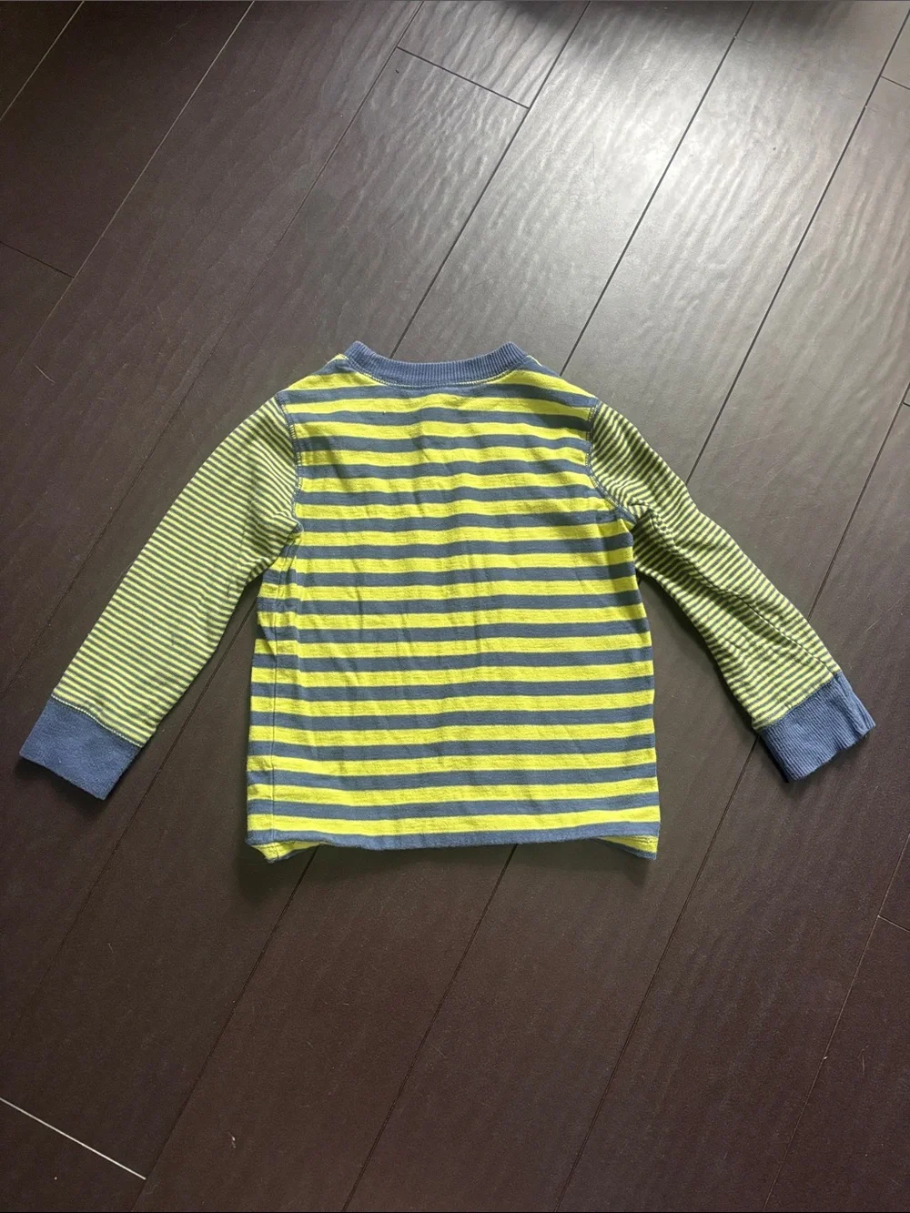 GAP Boys' Long Sleeve Stripe Tee in Yellow and Blue